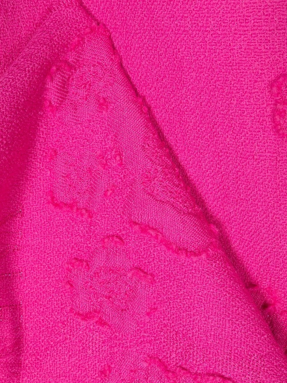 floral-pattern knitted scarf - 3