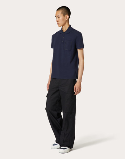 Valentino COTTON PIQUÉ POLO SHIRT WITH ROCKSTUD UNTITLED STUDS outlook