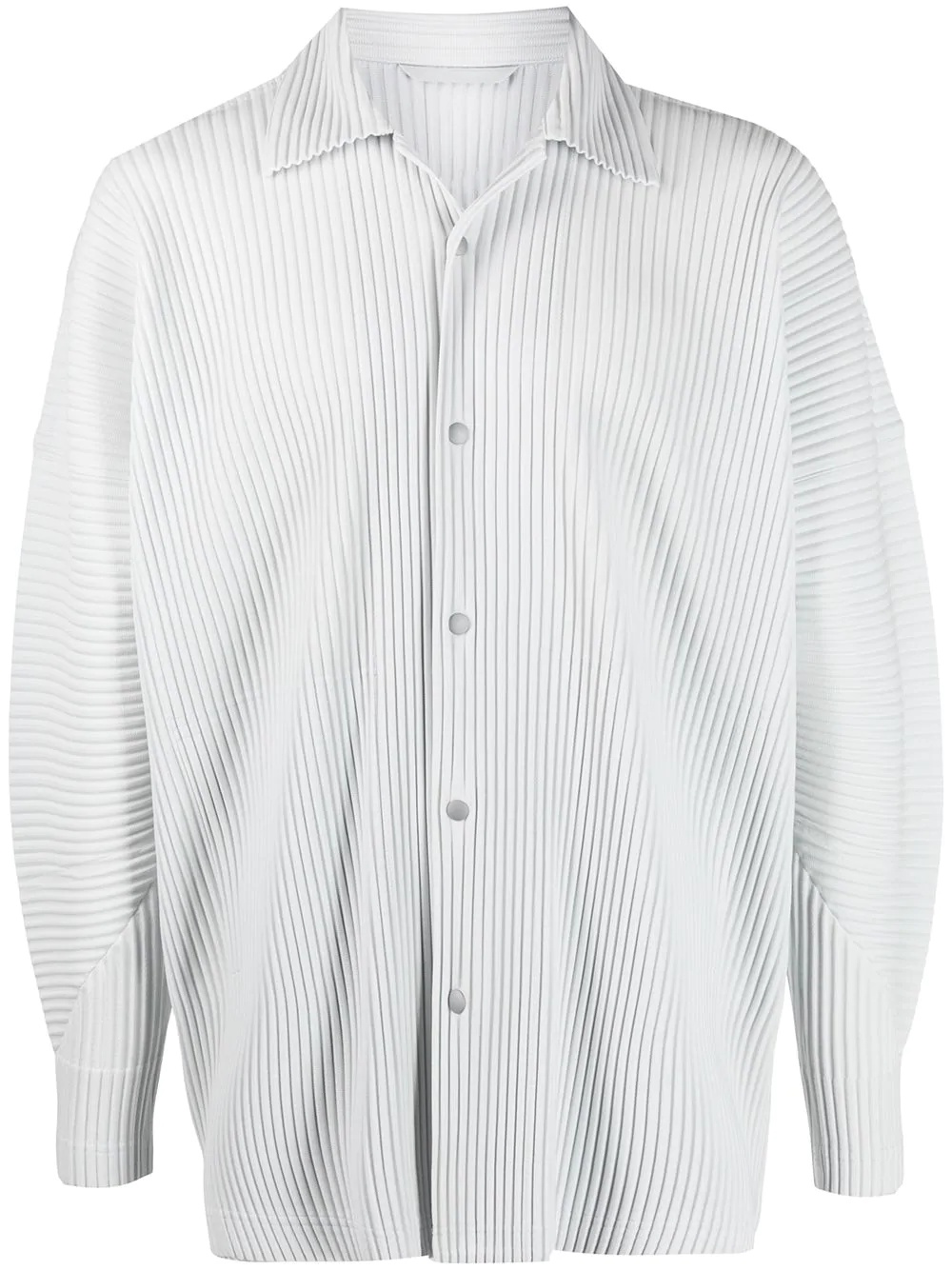 pleated button-down shirt - 1