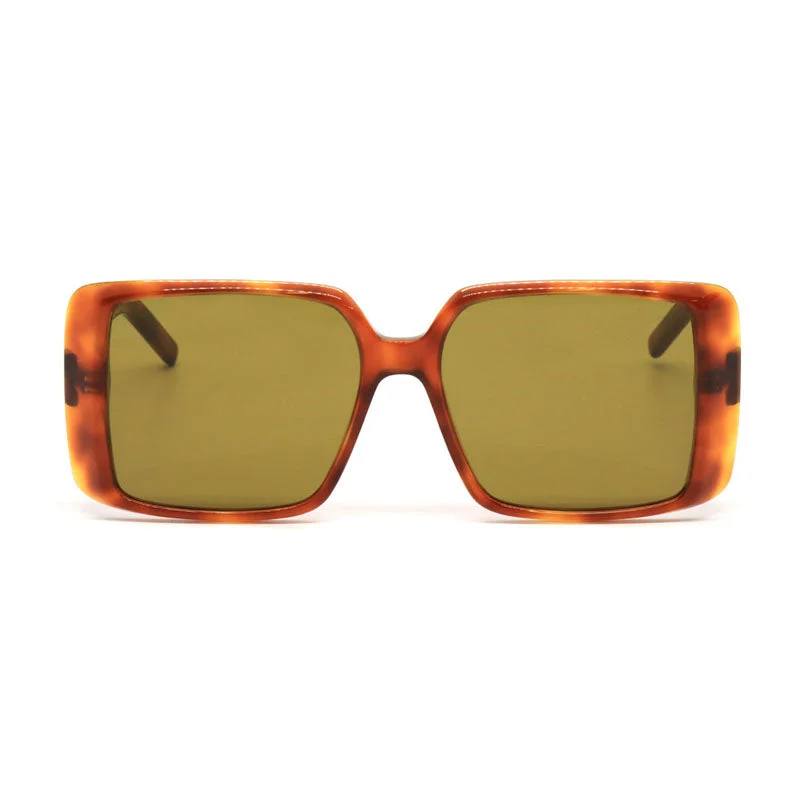 Saint Laurent SL451005 Square Full Rim Sunglasses — Orange - 1