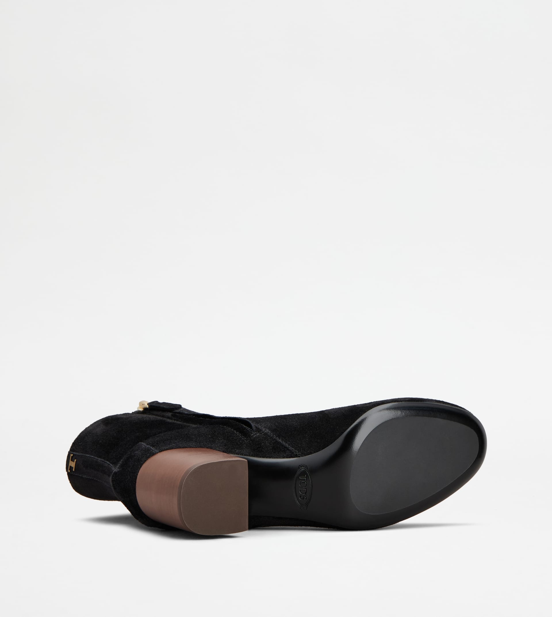 ANKLE BOOTS IN SUEDE - BLACK - 4