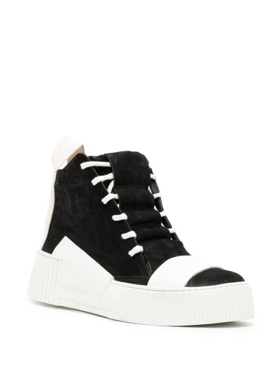 Boris Bidjan Saberi hi-top leather sneakers outlook