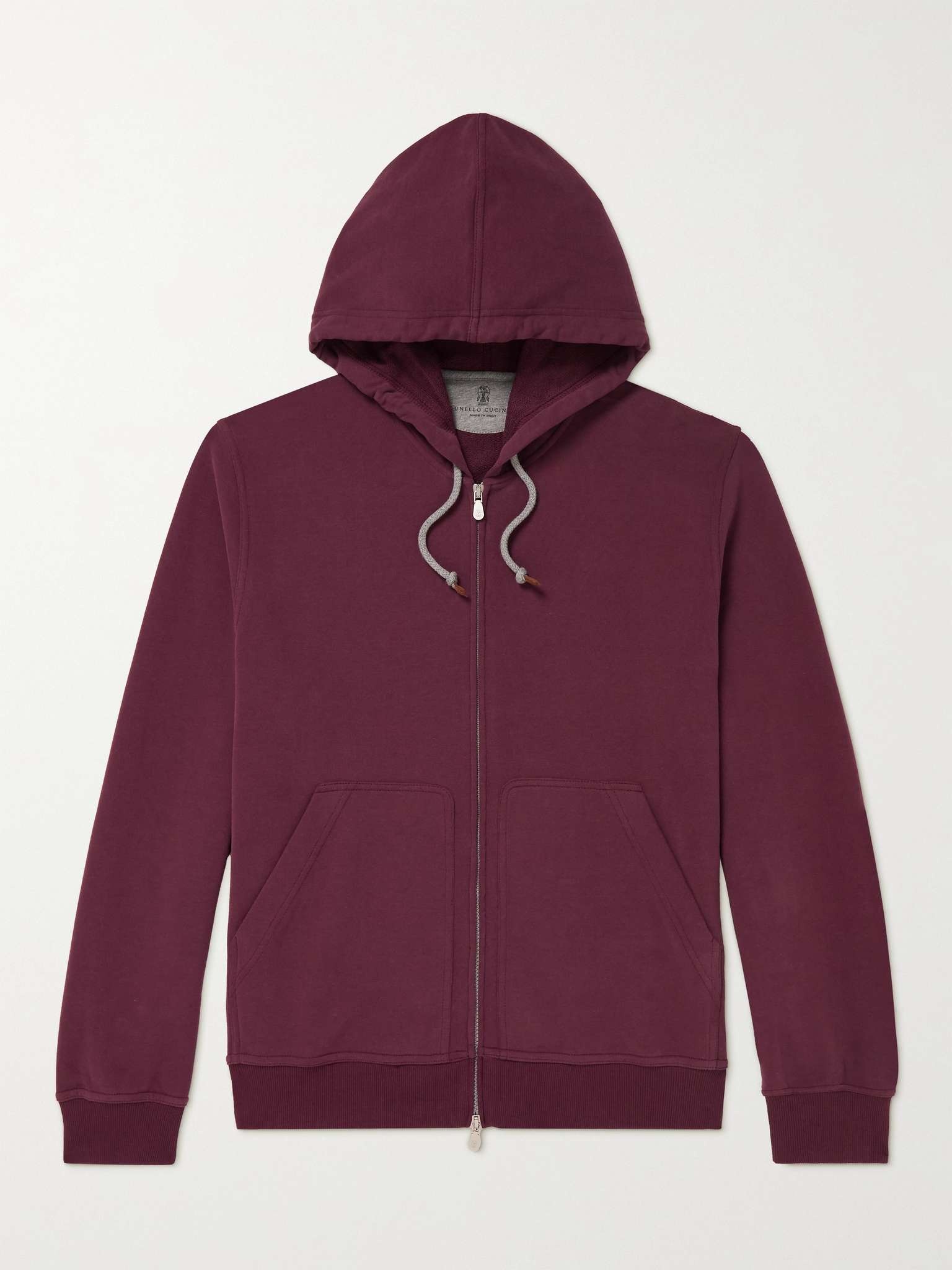 Loopback Cashmere Zip-Up Hoodie - 1