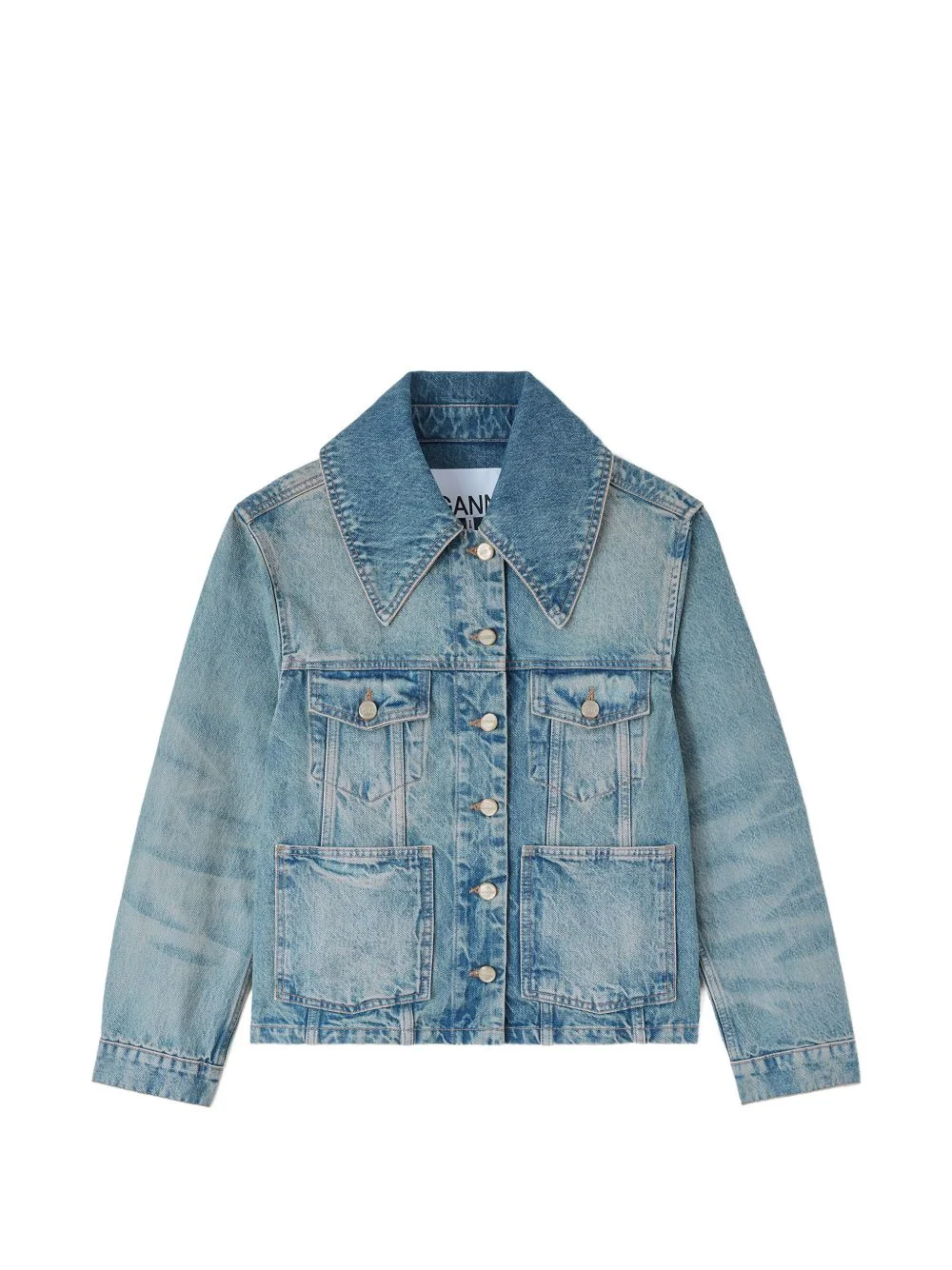 patch-pocket denim jacket - 1