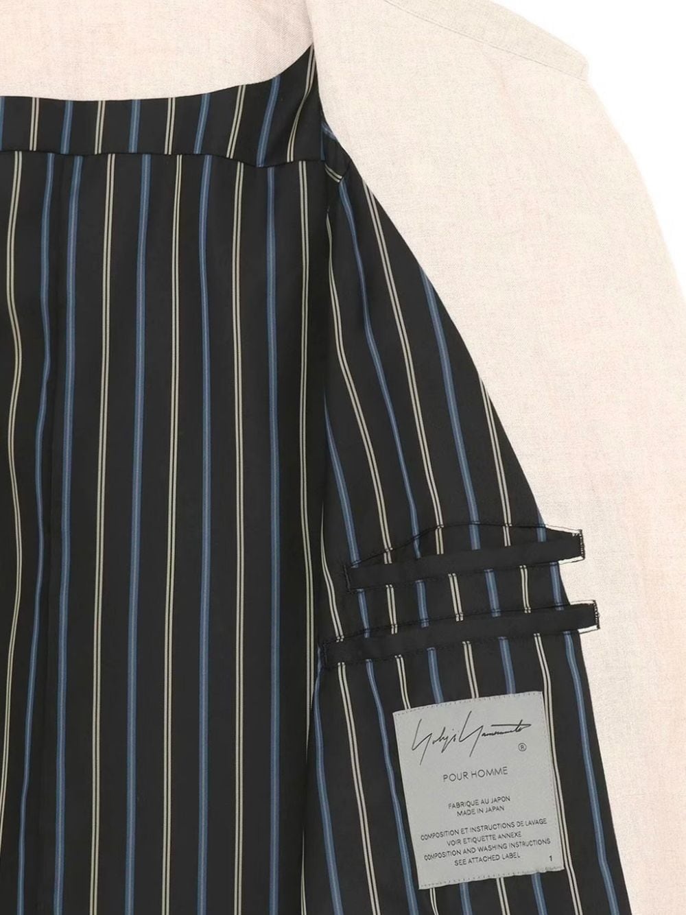 artistic-print epaulette-detail long jacket - 3