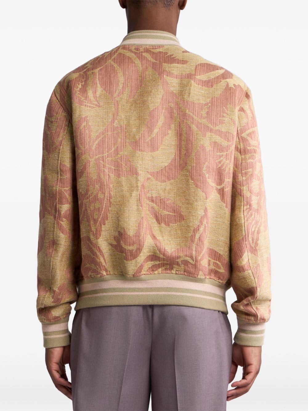 linen bomber jacket - 4