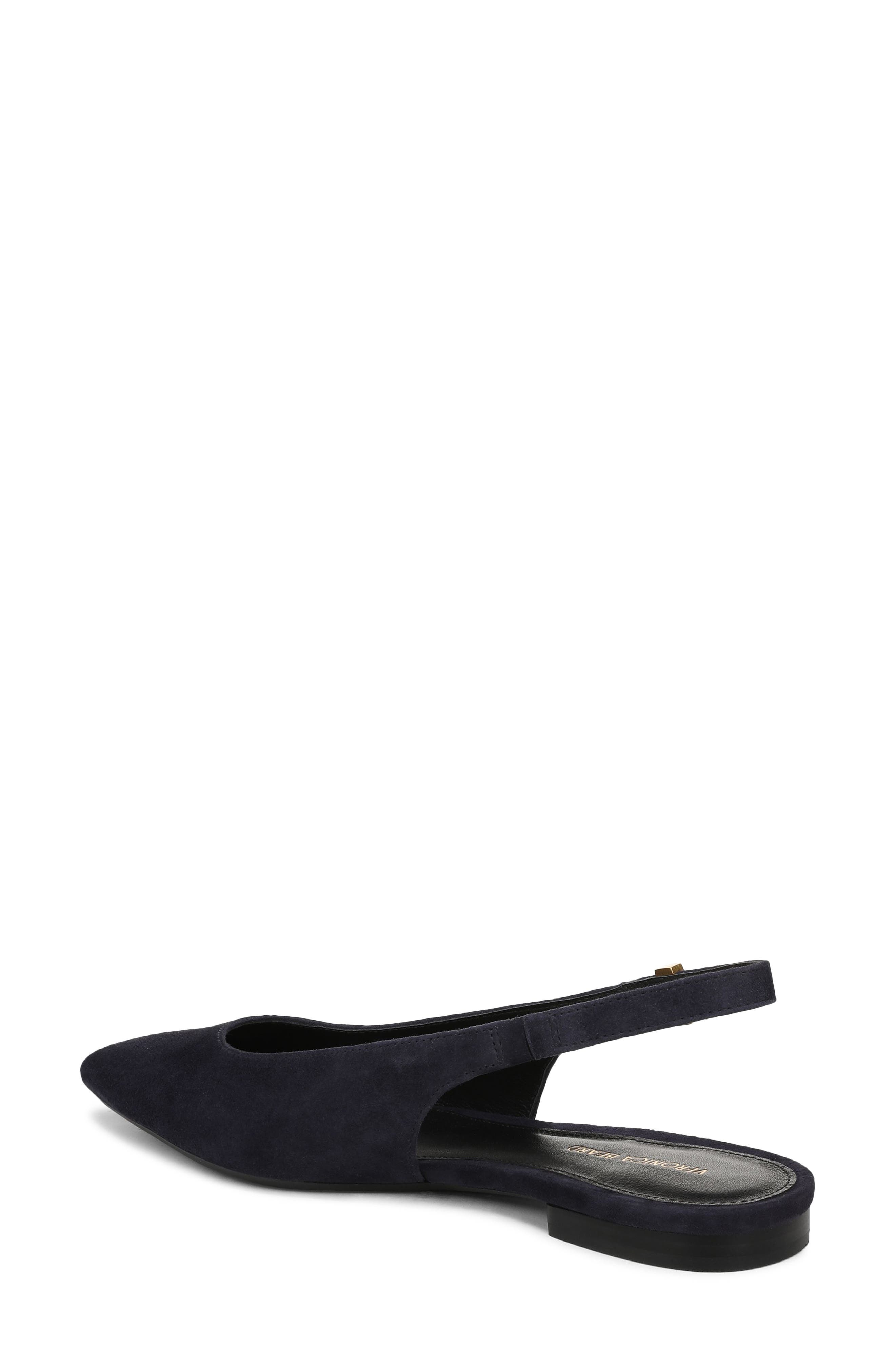Veronica Beard Shina Slingback Pointed Toe Flat in Navy at Nordstrom - 2