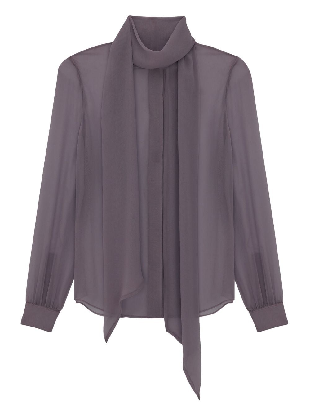 pussy-bow silk shirt - 3