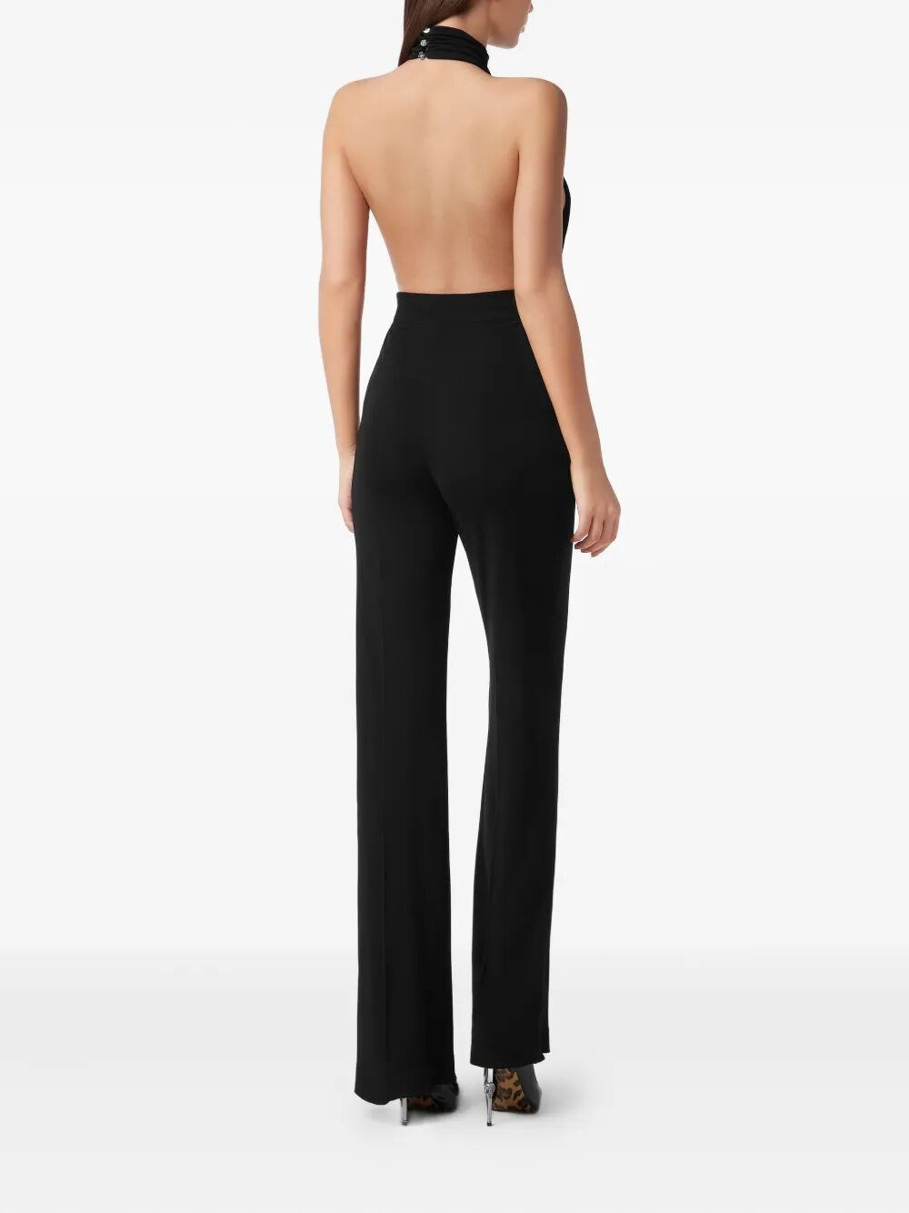 Halter-Neck Backless Jumpsuit - 3