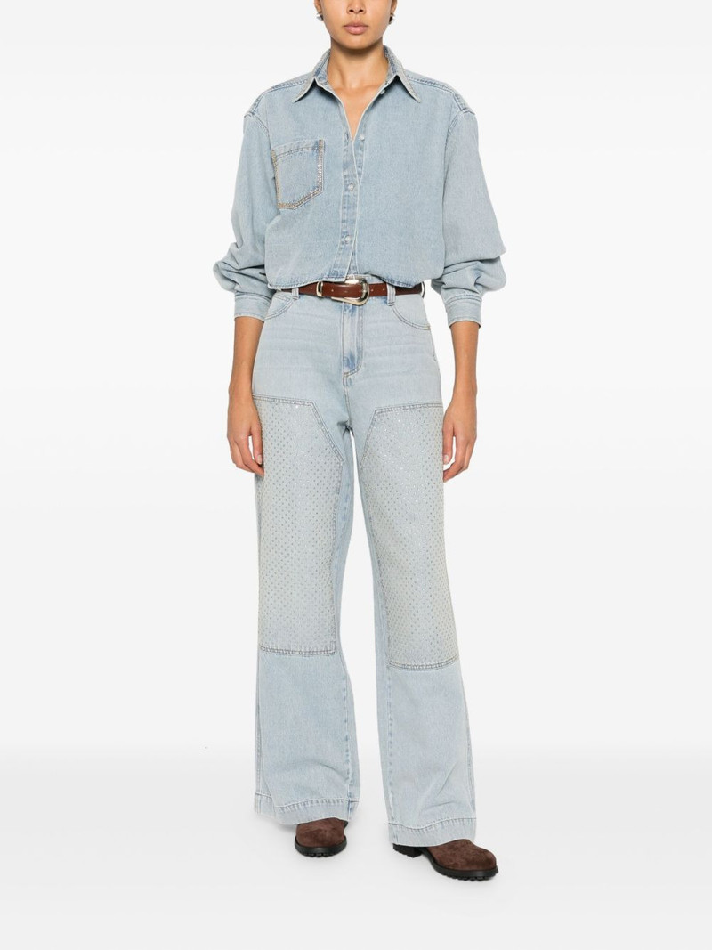 Sandro rhinestone-embellished jeans outlook