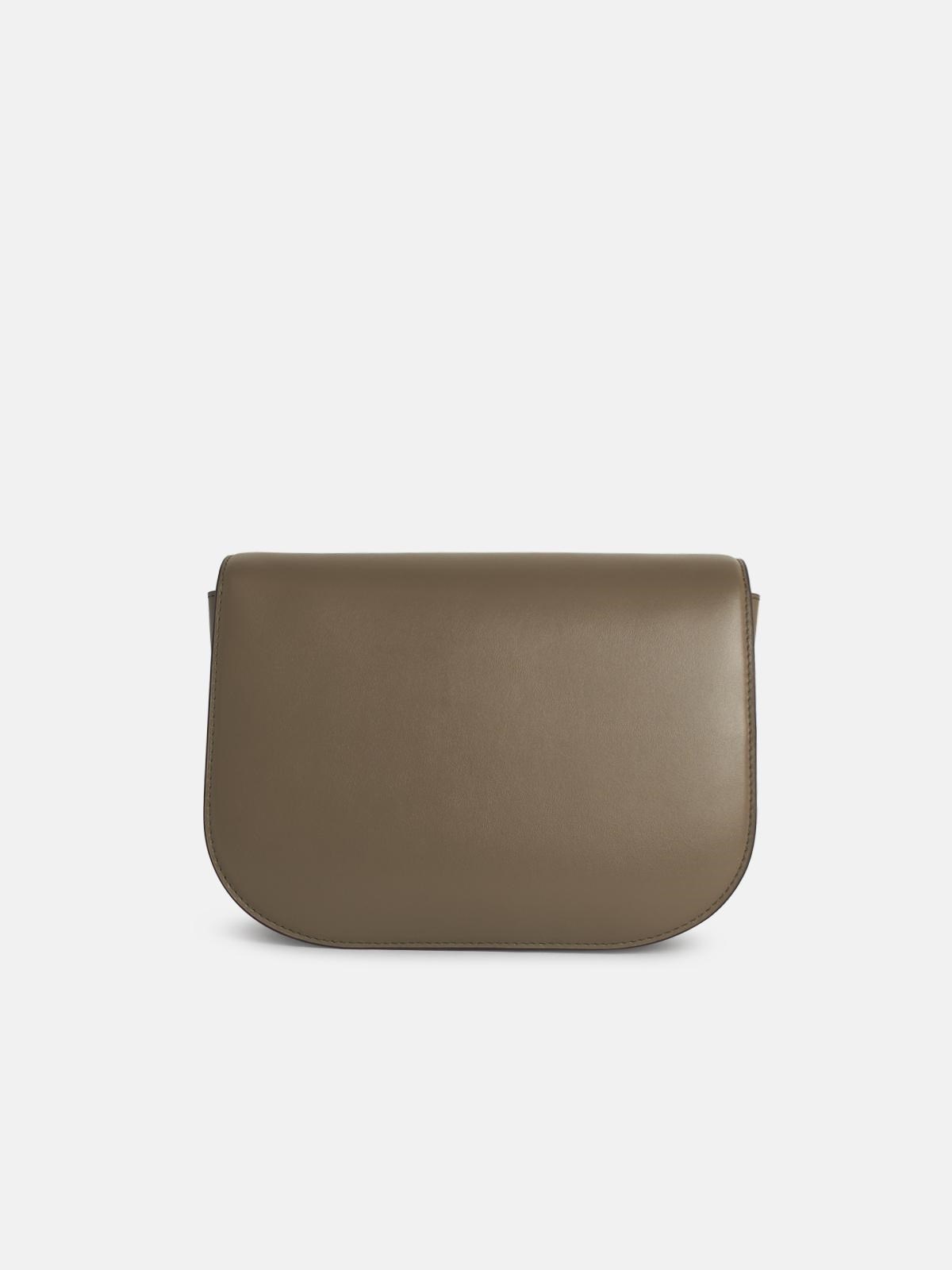 SMALL 'SFERA' GREEN LEATHER CROSSBODY BAG - 3