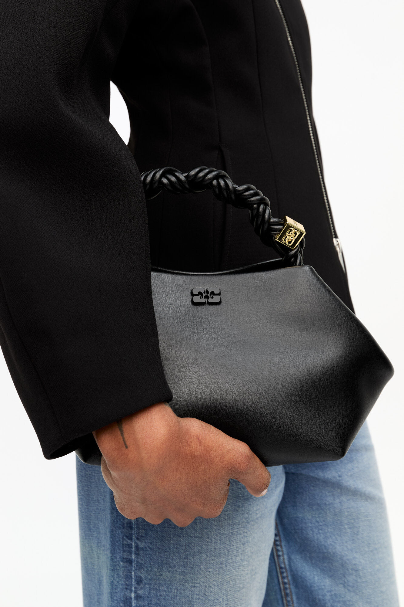 BLACK SMALL GANNI BOU BAG - 9