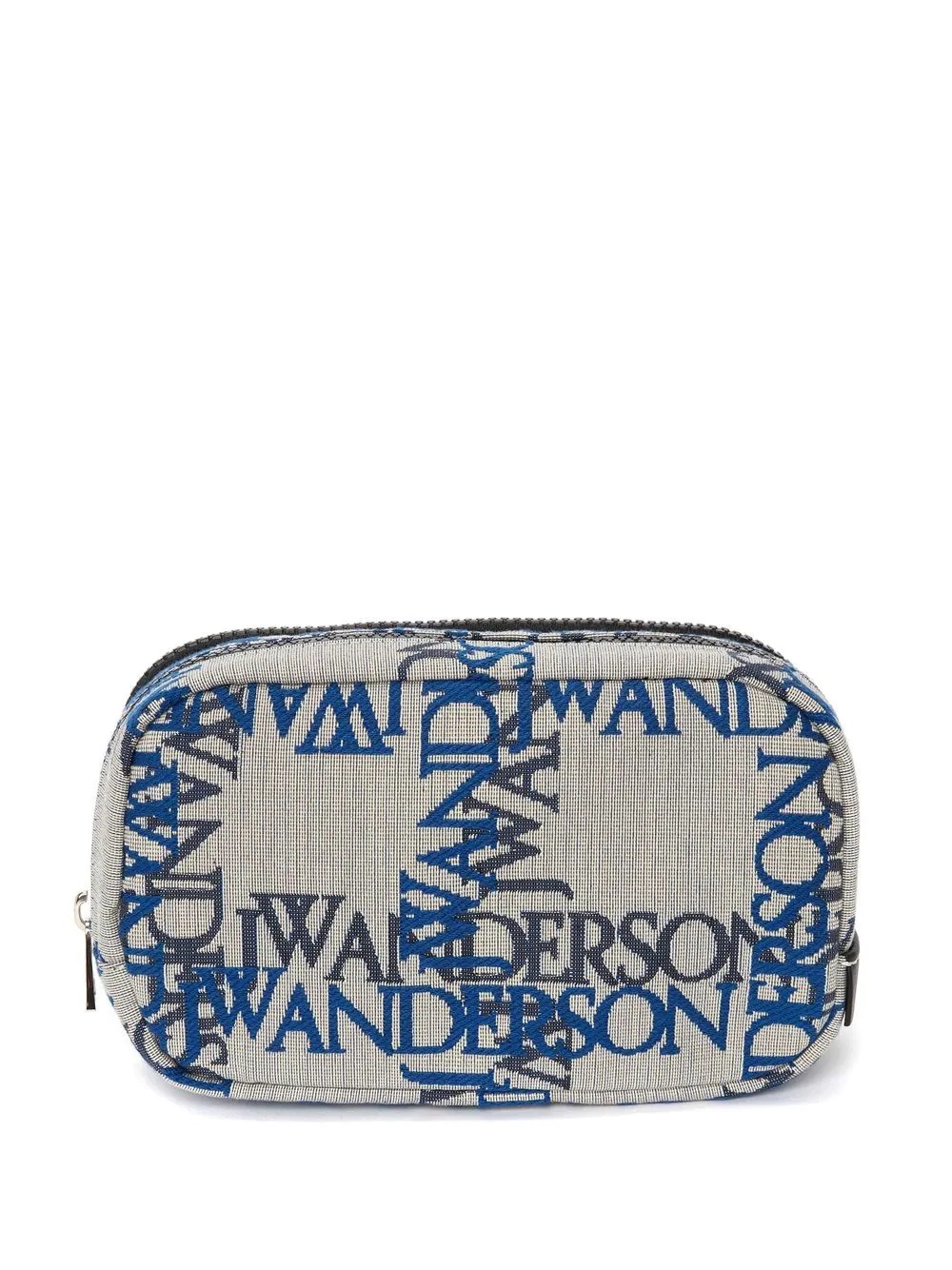 logo-jacquard  canvas zipped pouch - 1