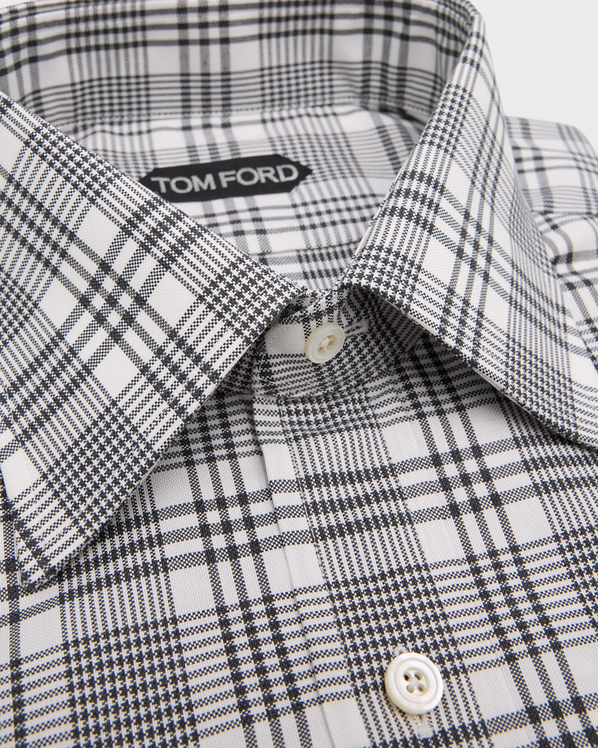 Men's Slim Fit Plaid Dress Shirt - 1