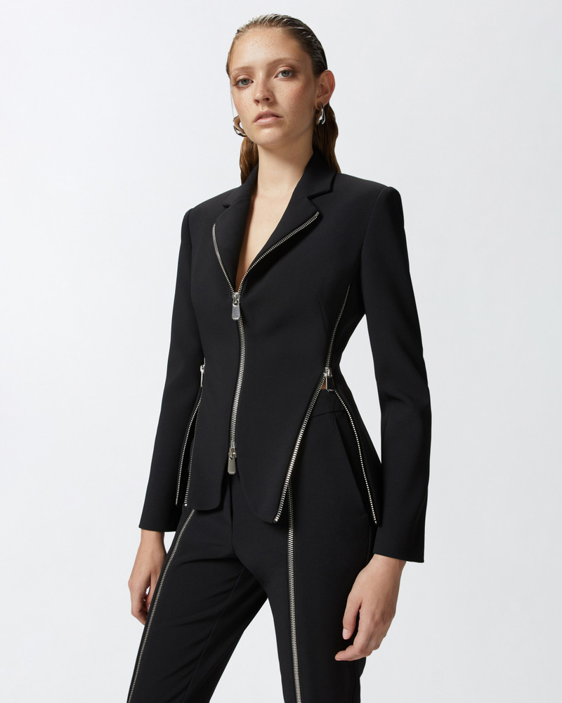 PINKO CREPE FABRIC JACKET WITH METAL ZIPS outlook