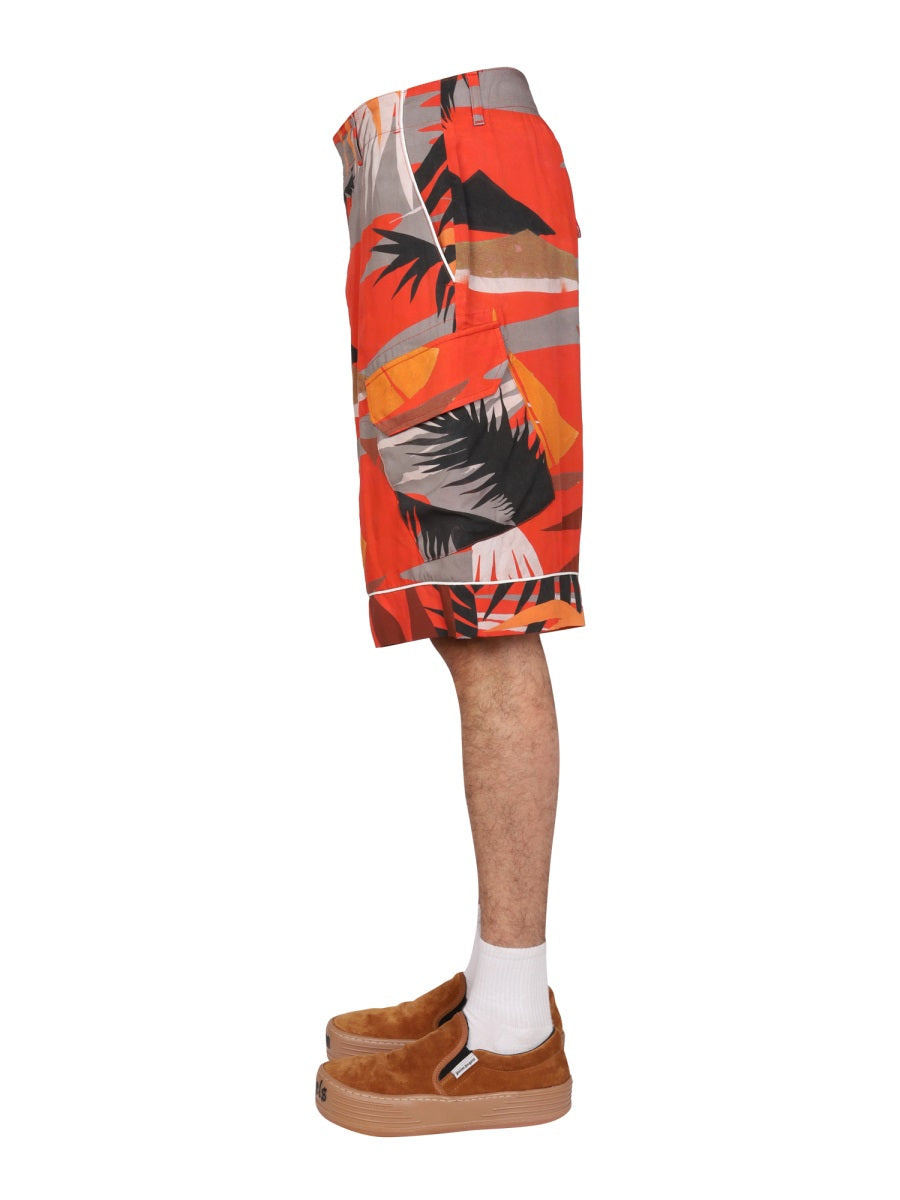 Palm Angels Men Cargo Bermuda Shorts - 3