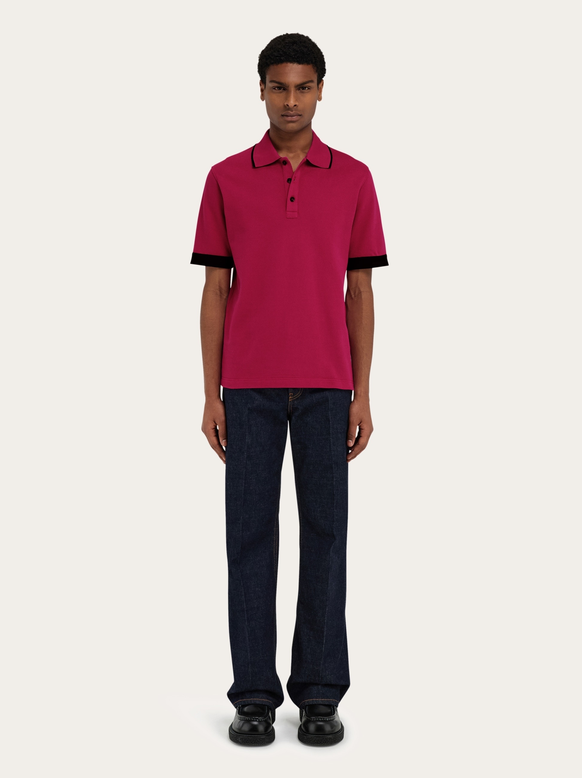 Polo shirt with contrasting sleeve detail - 5