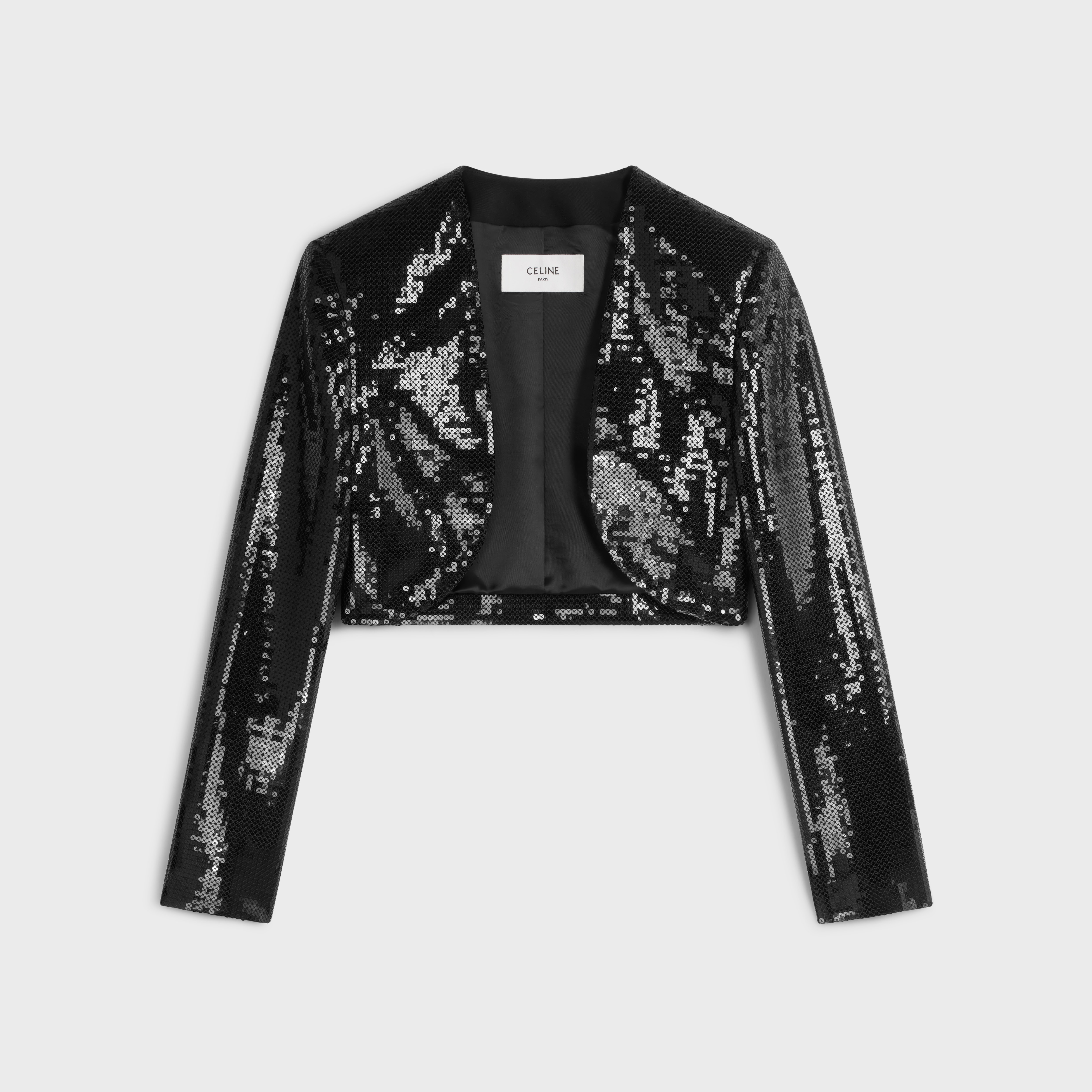 embroidered bolero in wool gabardine - 1