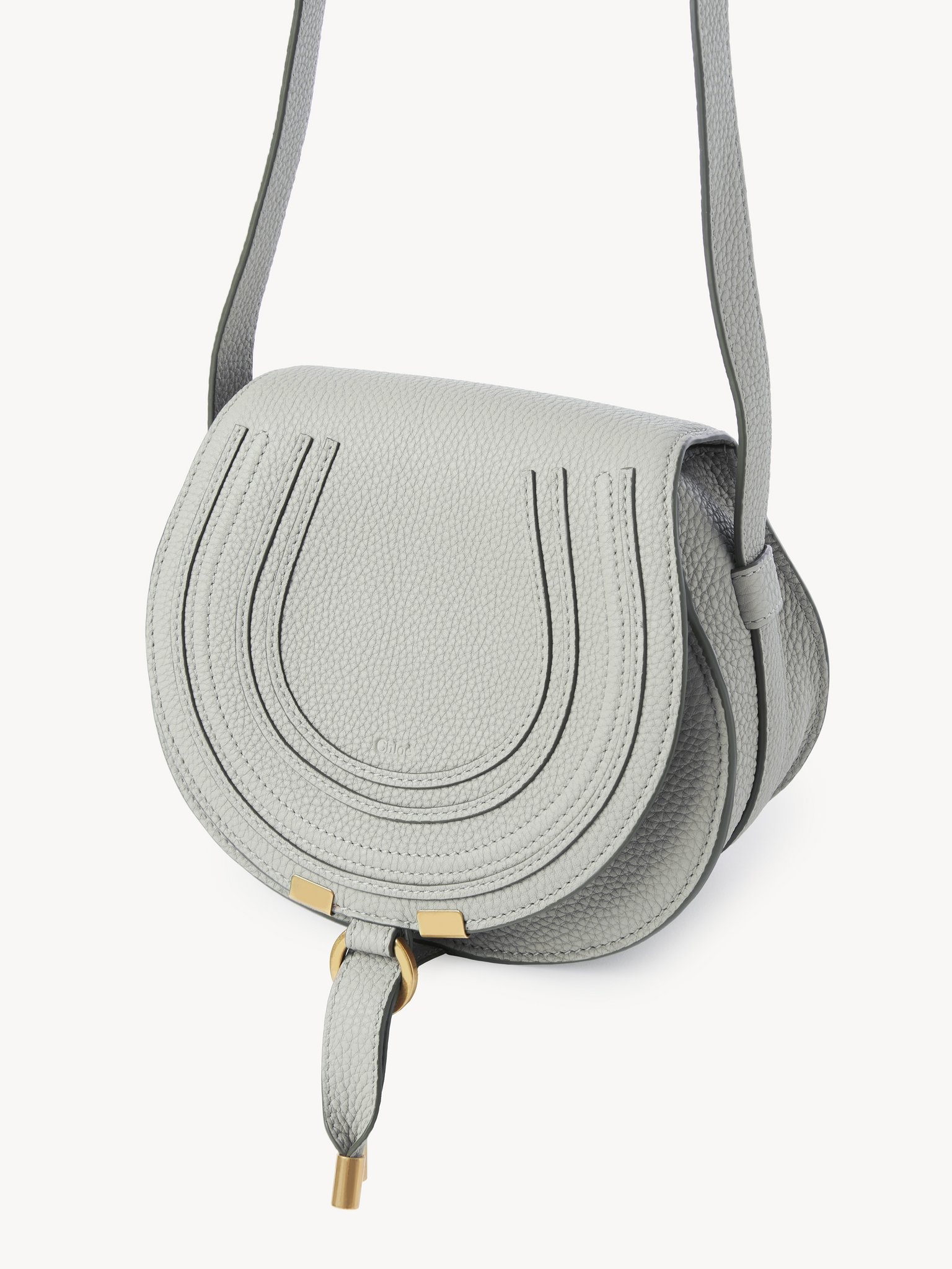 SMALL MARCIE SADDLE BAG IN GRAINED LEATHER - 4