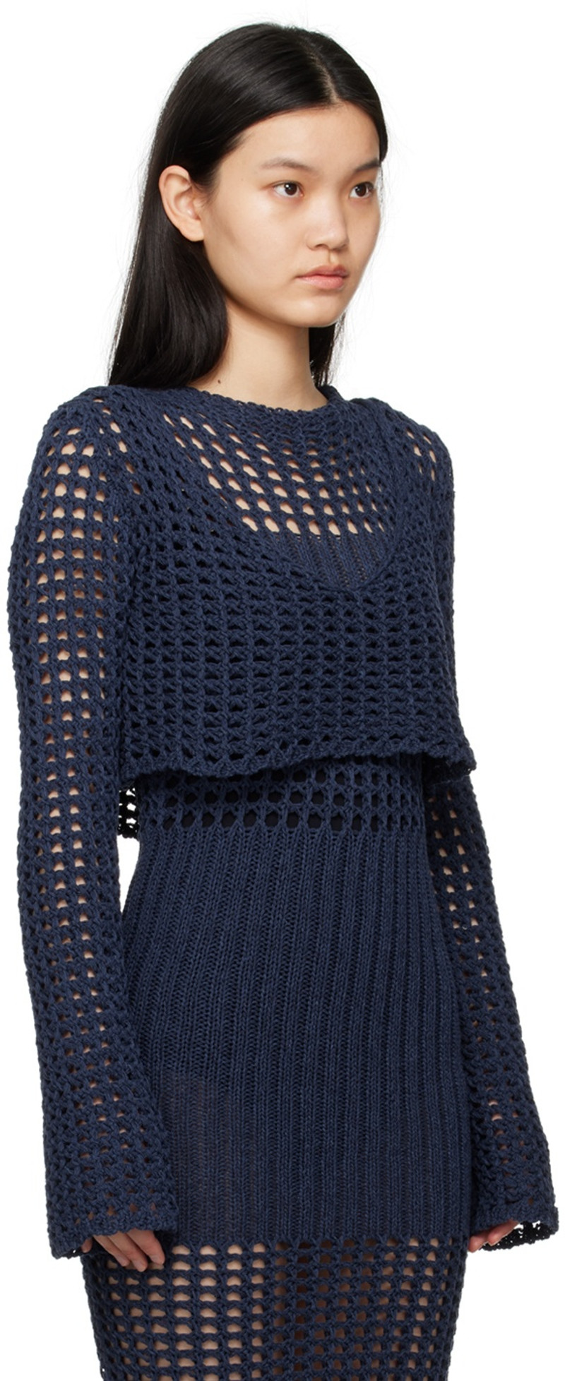 Elleme Navy Low Back Sweater outlook