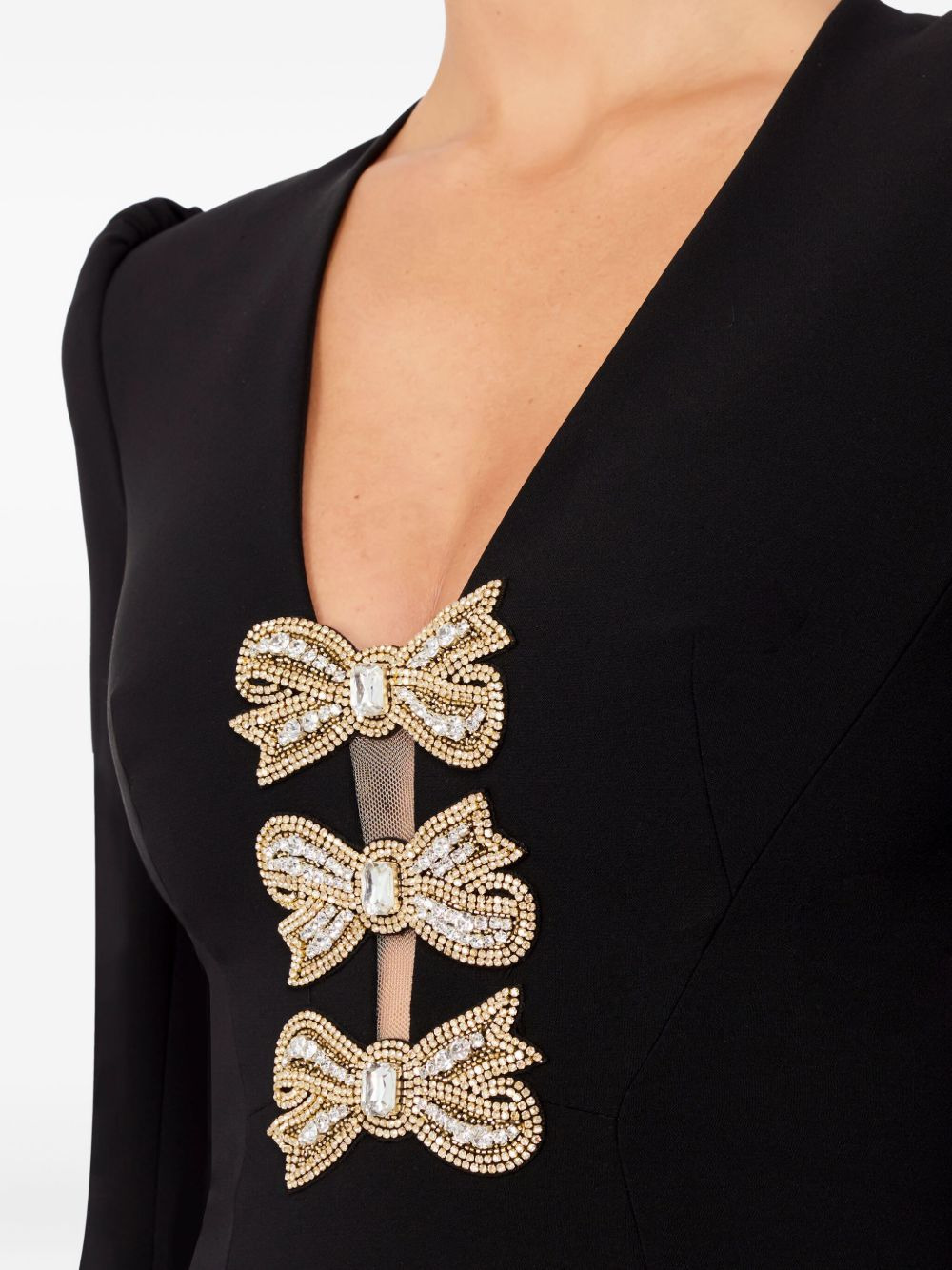 Carina jewel-embellished midi dress - 4