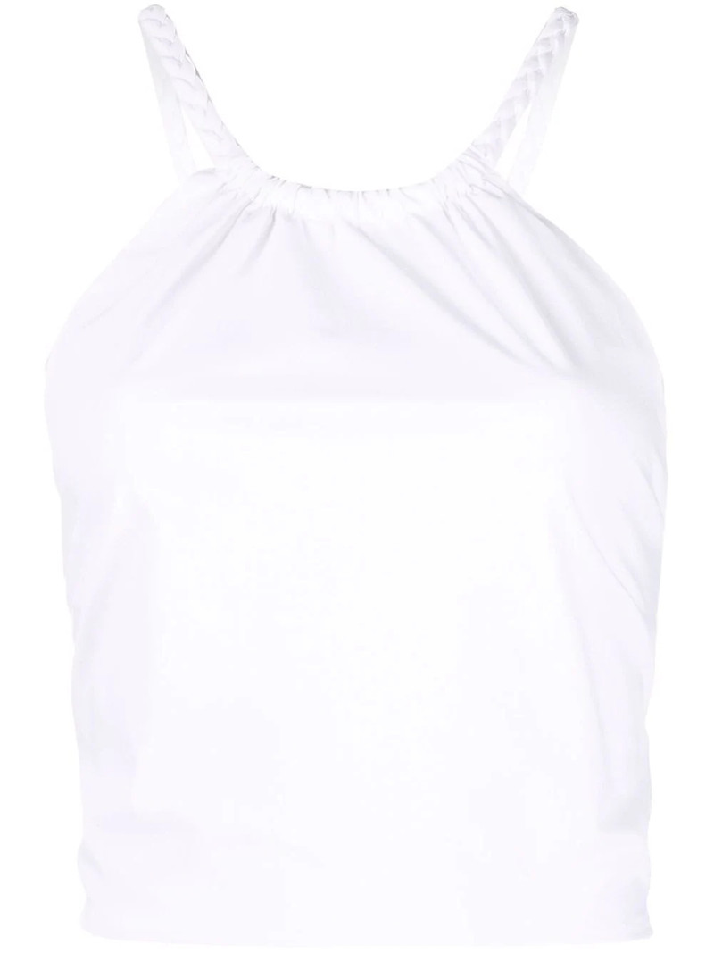 lace-up halterneck top 1