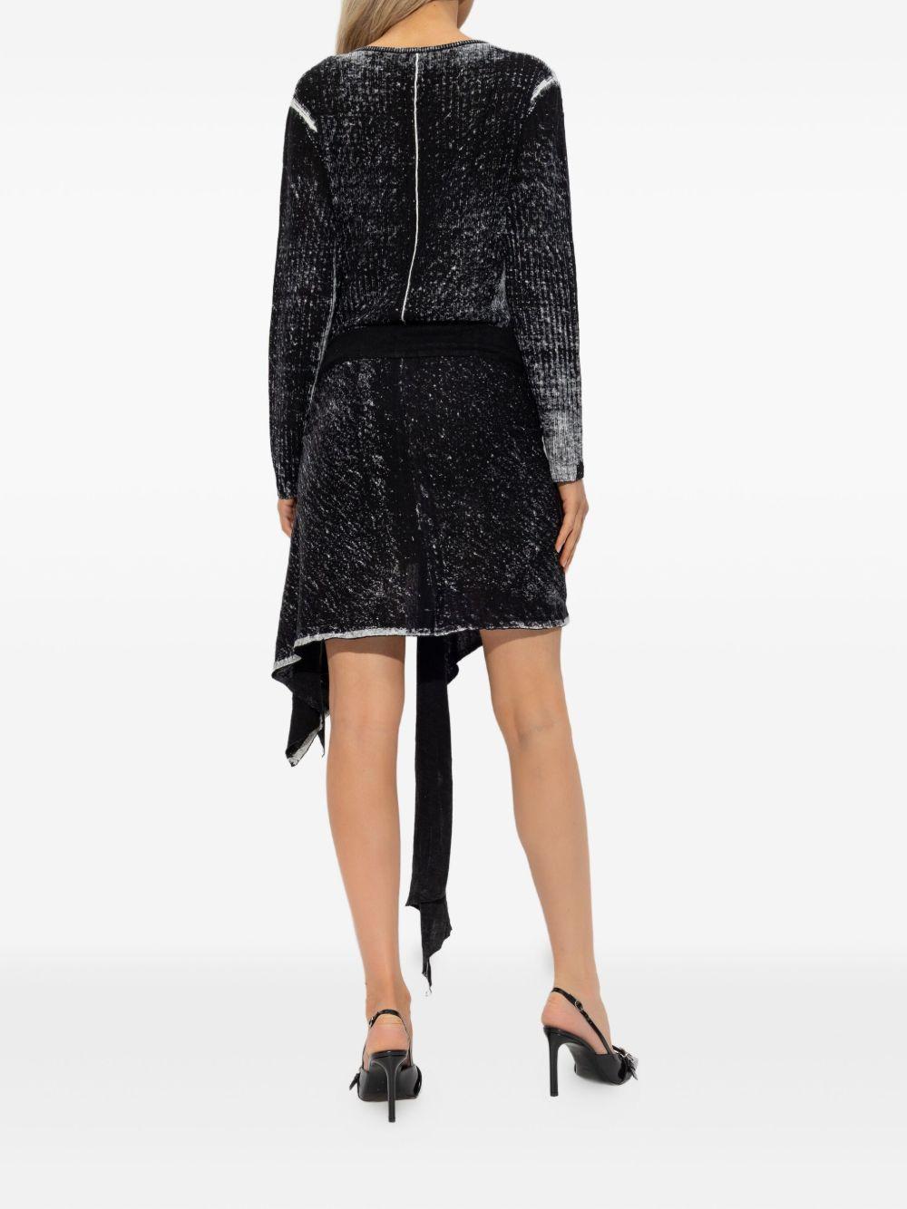 tie-detail asymmetric dress - 3