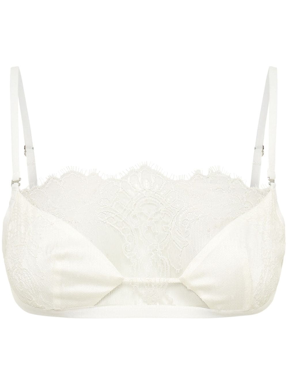 chantilly-lace square-neck bra - 1