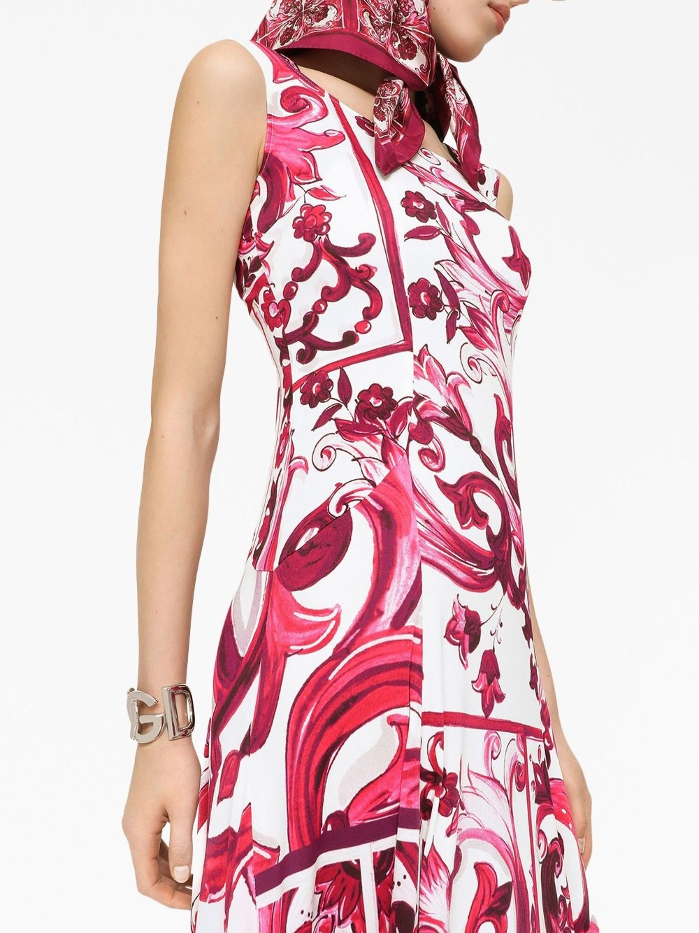 graphic-print sleeveless dress - 4