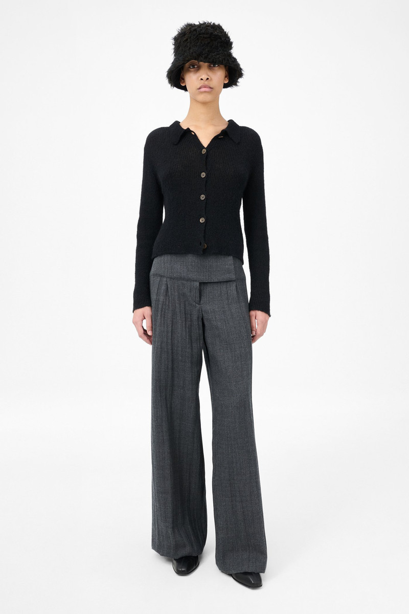 Our Legacy Mazzy Polo Black Fuzzy Alpaca outlook