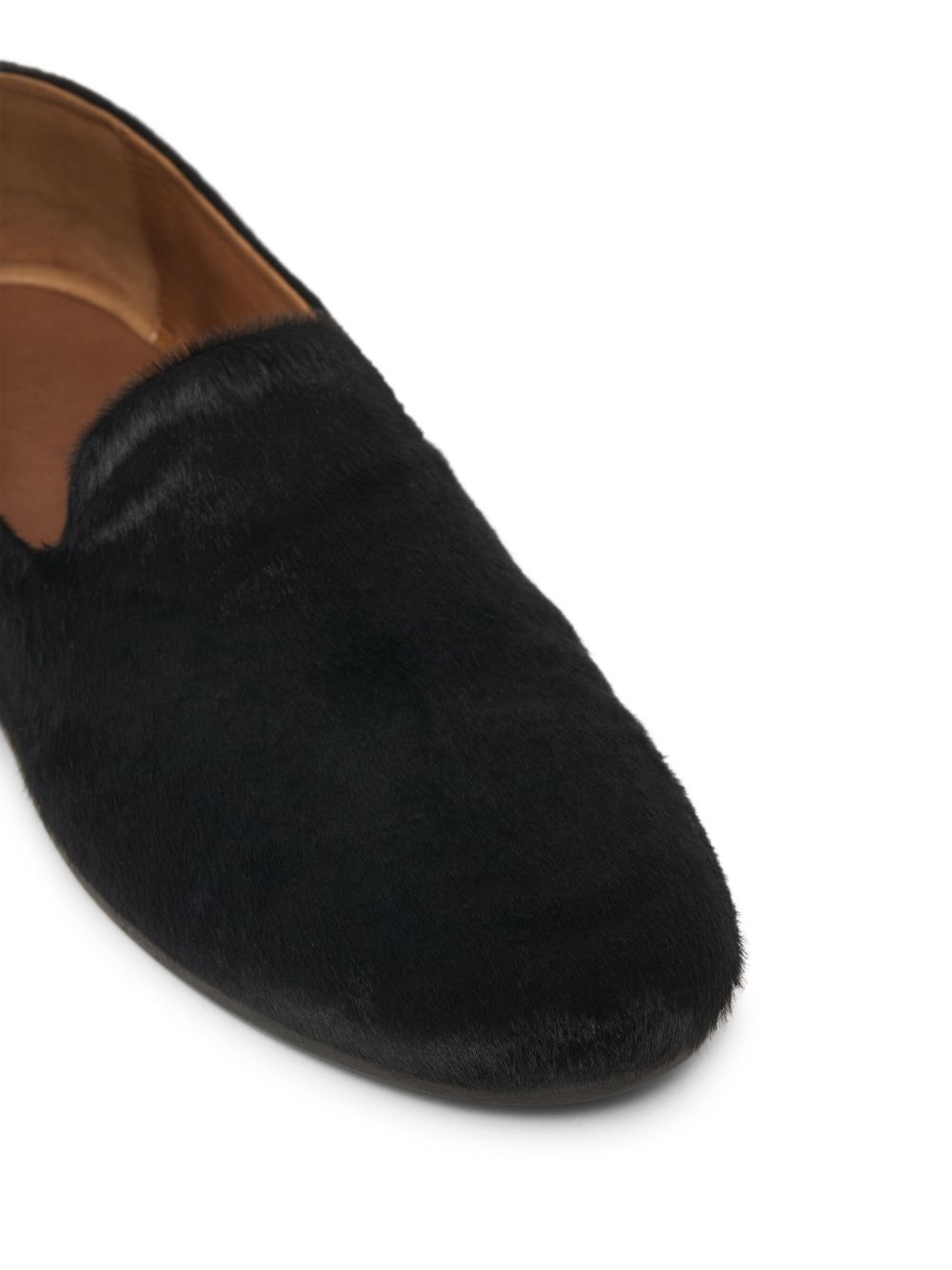 almond-toe hair loafers - 4
