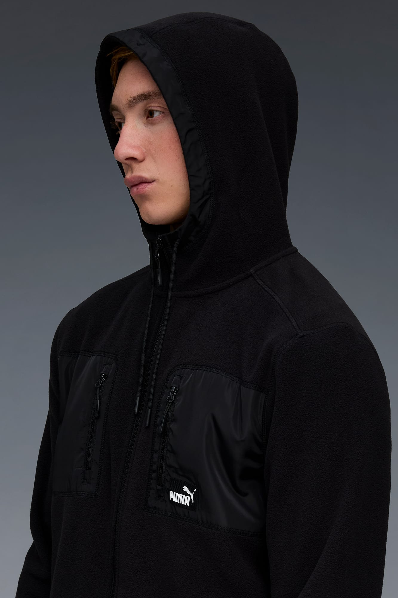 Polar Fleece Hooded Jacket Men - 4