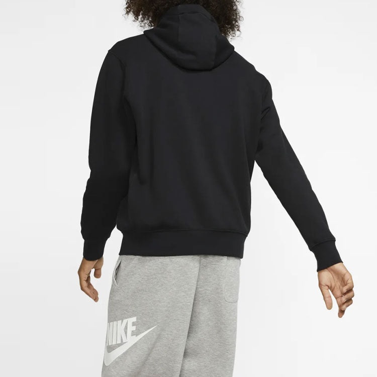 Nike Sportswear Club Fleece Embroidered Logo Solid Color hooded Zipper Black BV2646-010 - 5