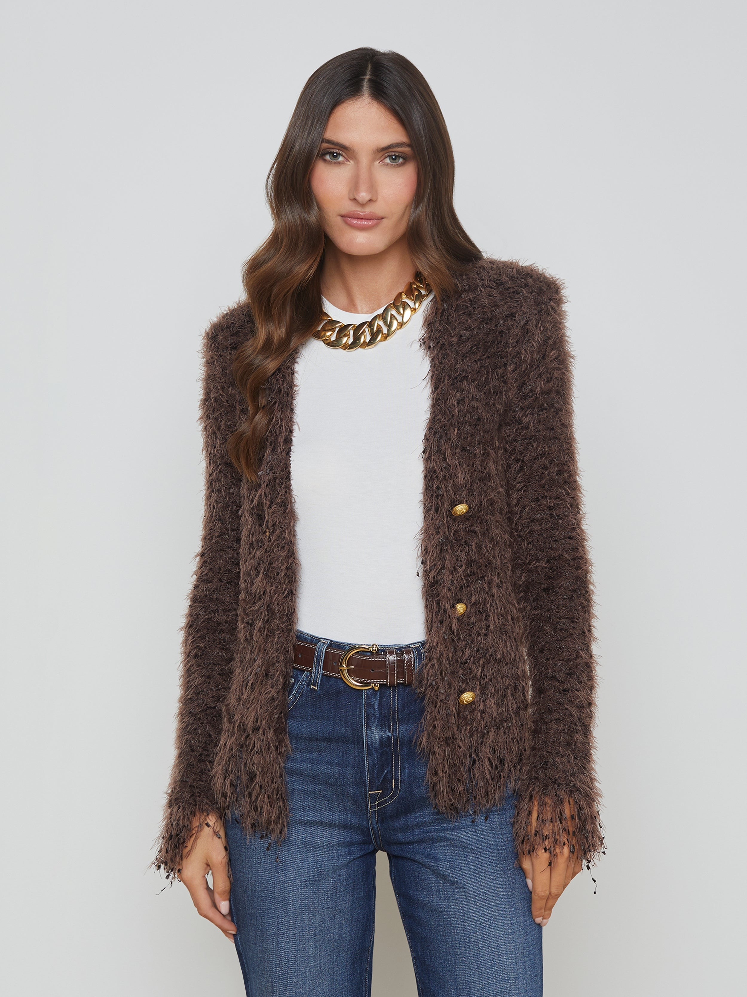 Azure Fringe Cardigan Blazer - 2