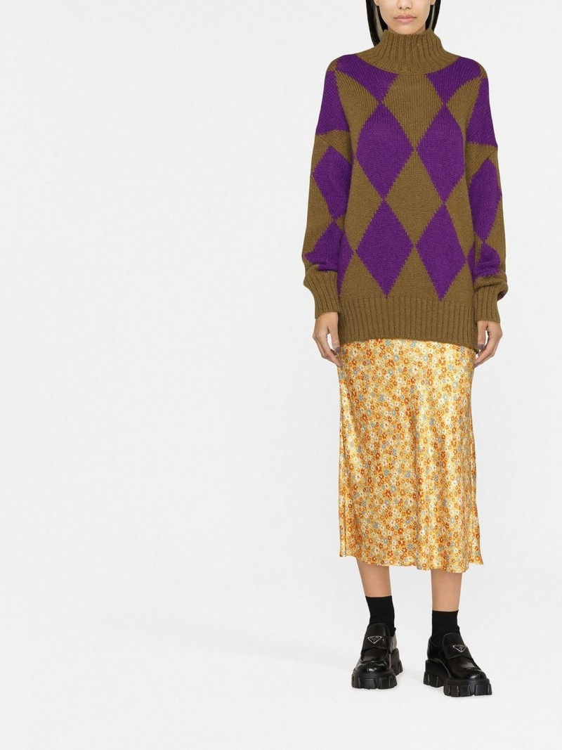 La DoubleJ argyle intarsia knit jumper outlook