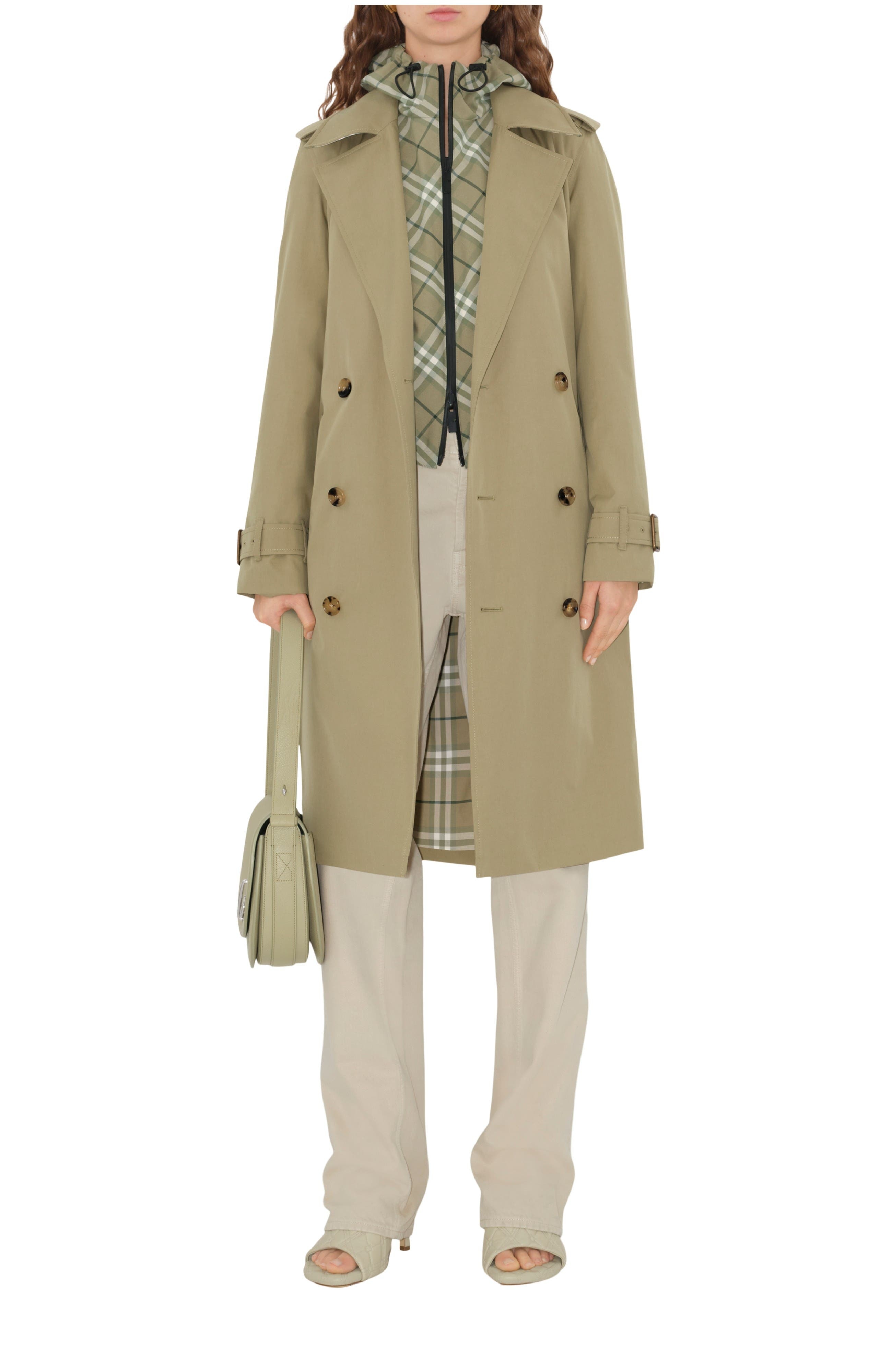 burberry Long Gabardine Trench Coat in Skylark at Nordstrom - 1