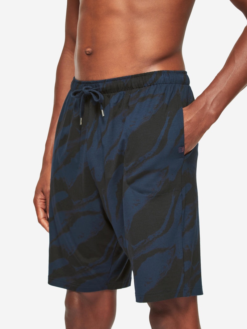 Men's Lounge Shorts London 8 Micro Modal Navy - 2