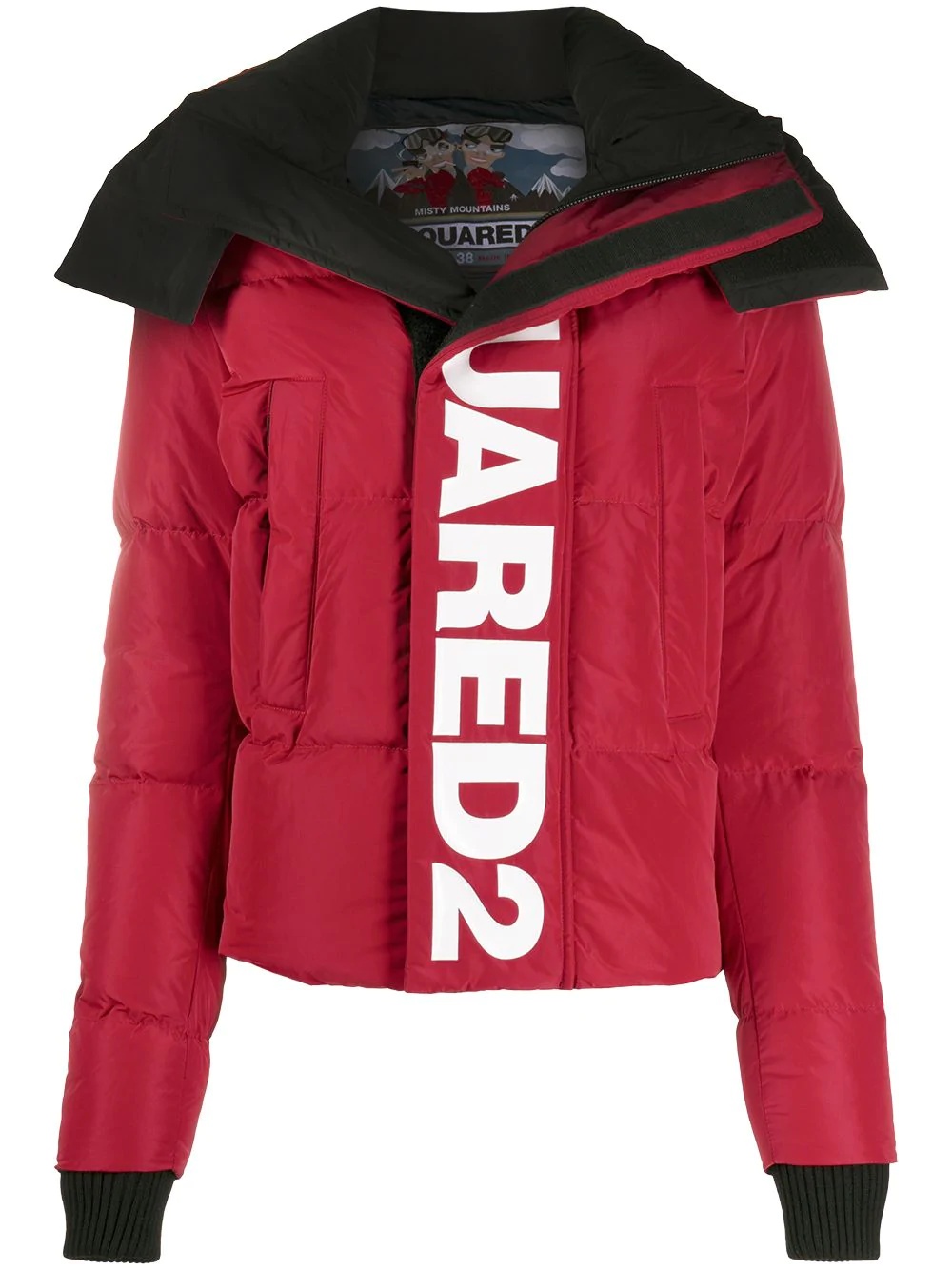 mega logo hooded puffer jacket - 1