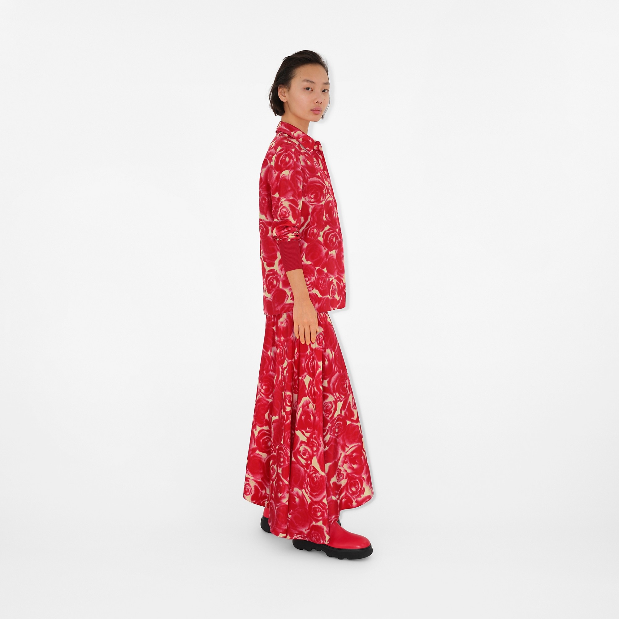 Rose Silk Shirt - 3