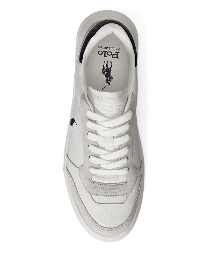 leather low-top lace-up sneakers 4