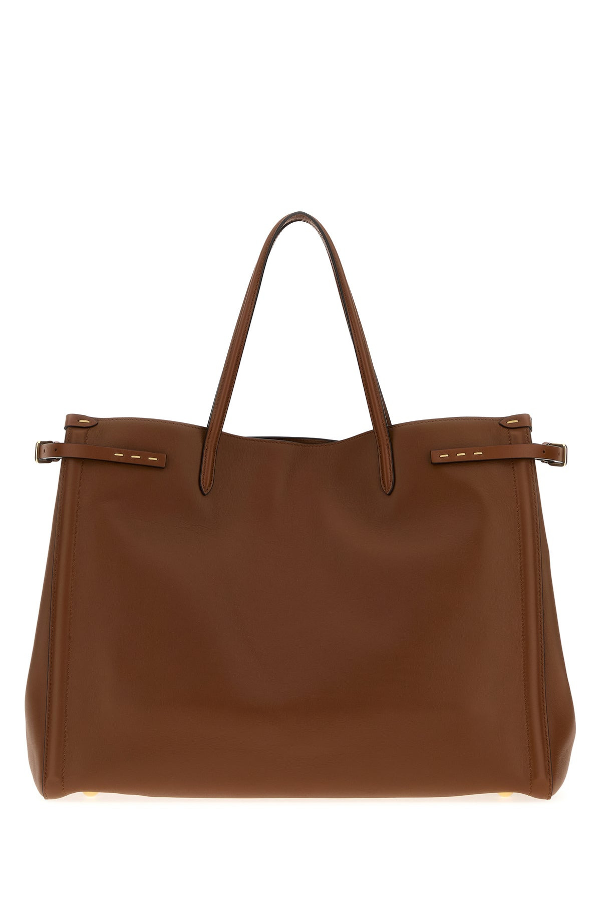 Brown leather larghe Antibes shopping bag - 3