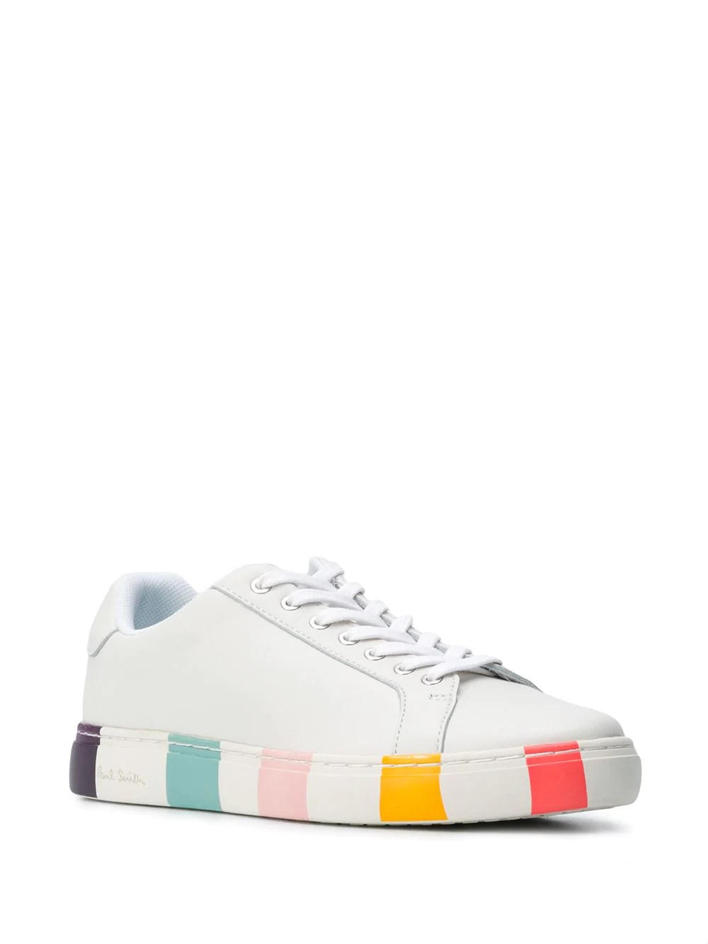 striped heel lace-up sneakers - 2