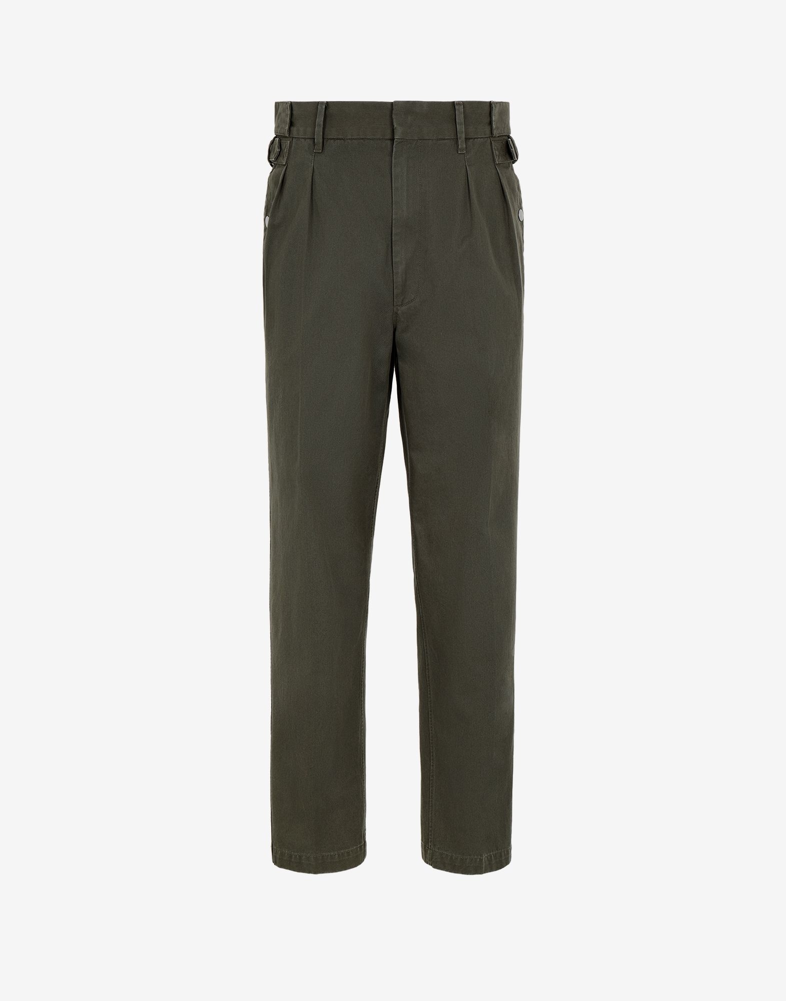 Pleat cotton chinos - 1