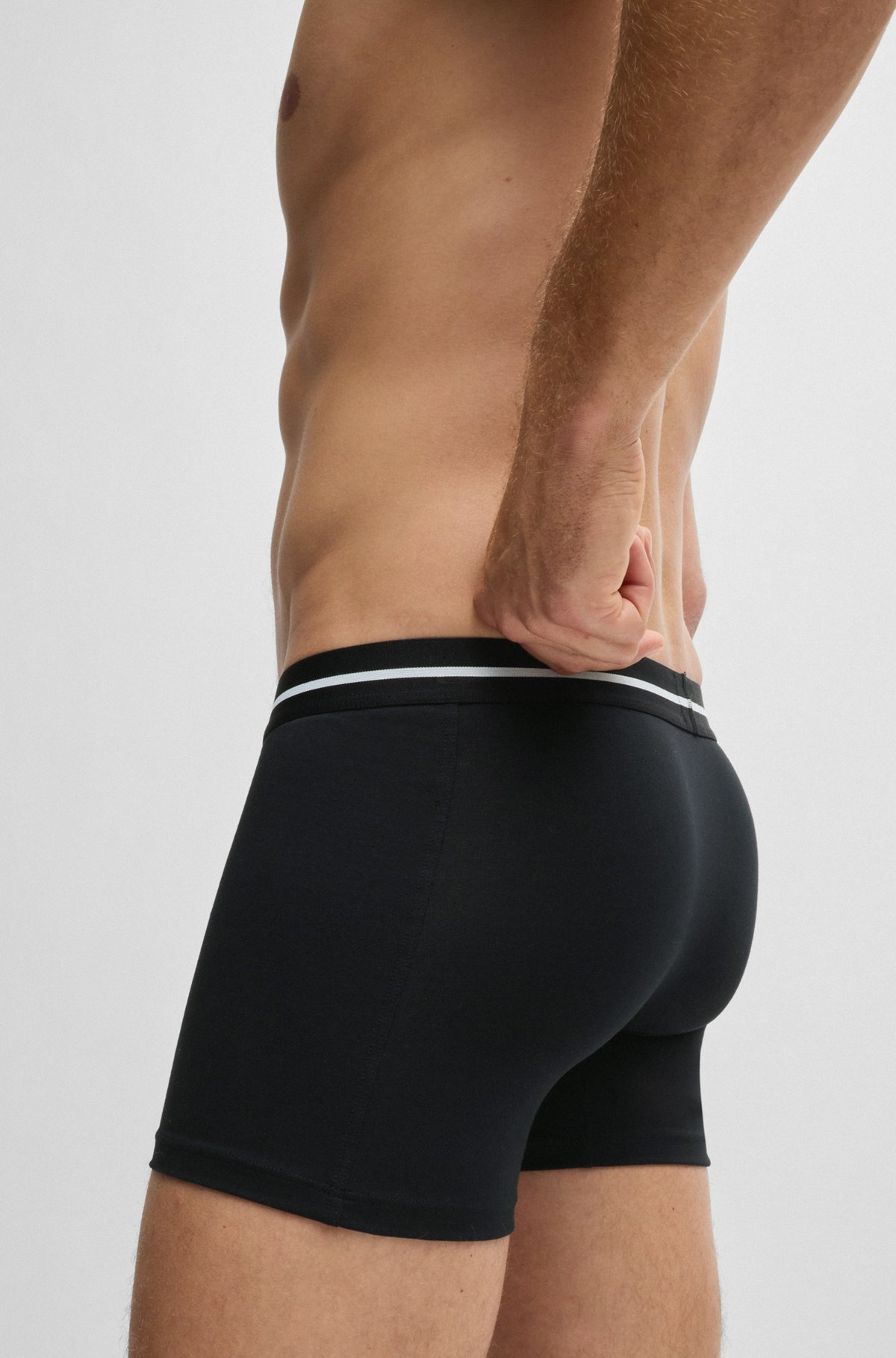 THREE-PACK OF STRETCH-COTTON BOXER BRIEFS WITH LOGOS - 5