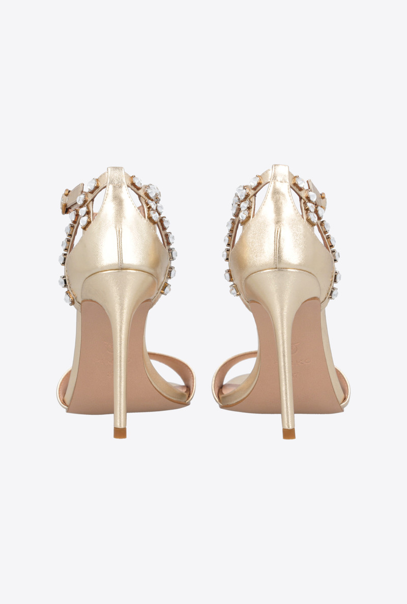 LAMINATED SANDALS WITH RHINESTONES 7