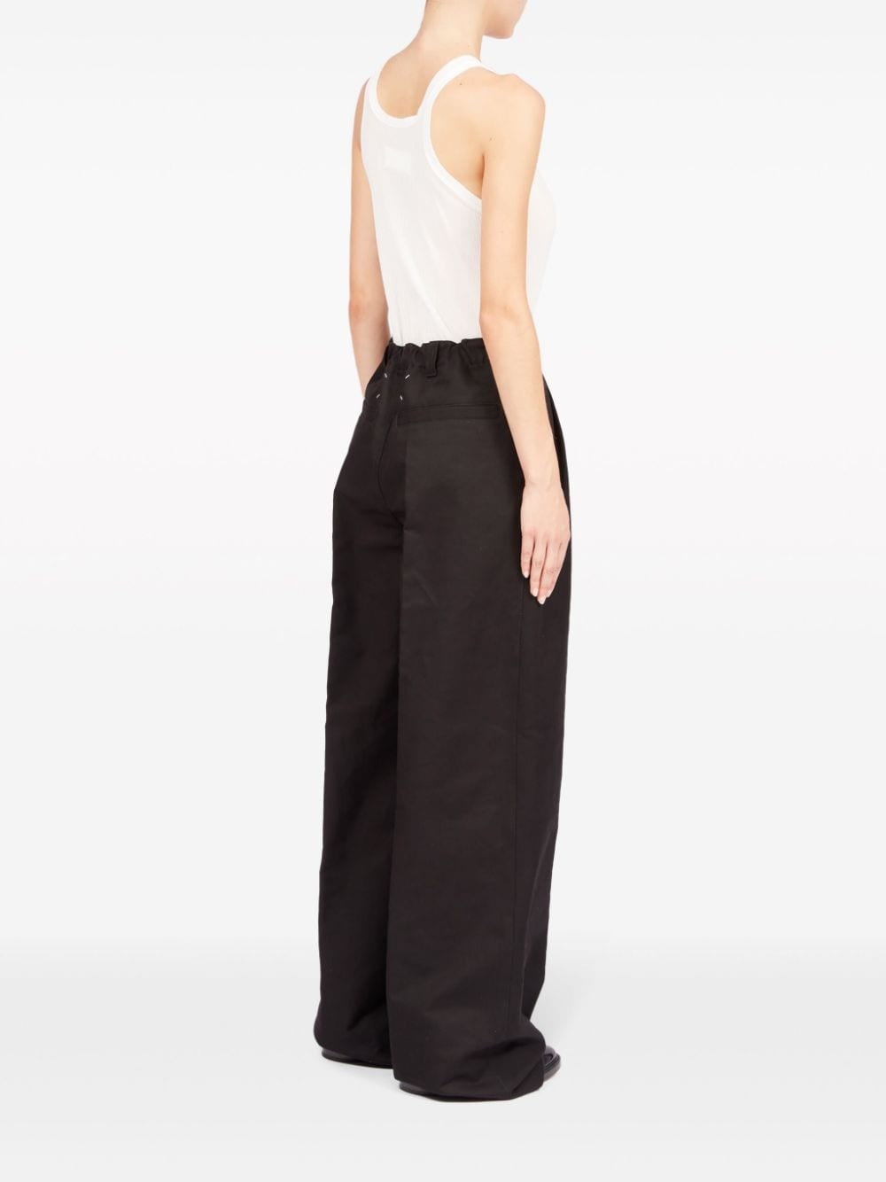 wide-leg tailored trousers - 4