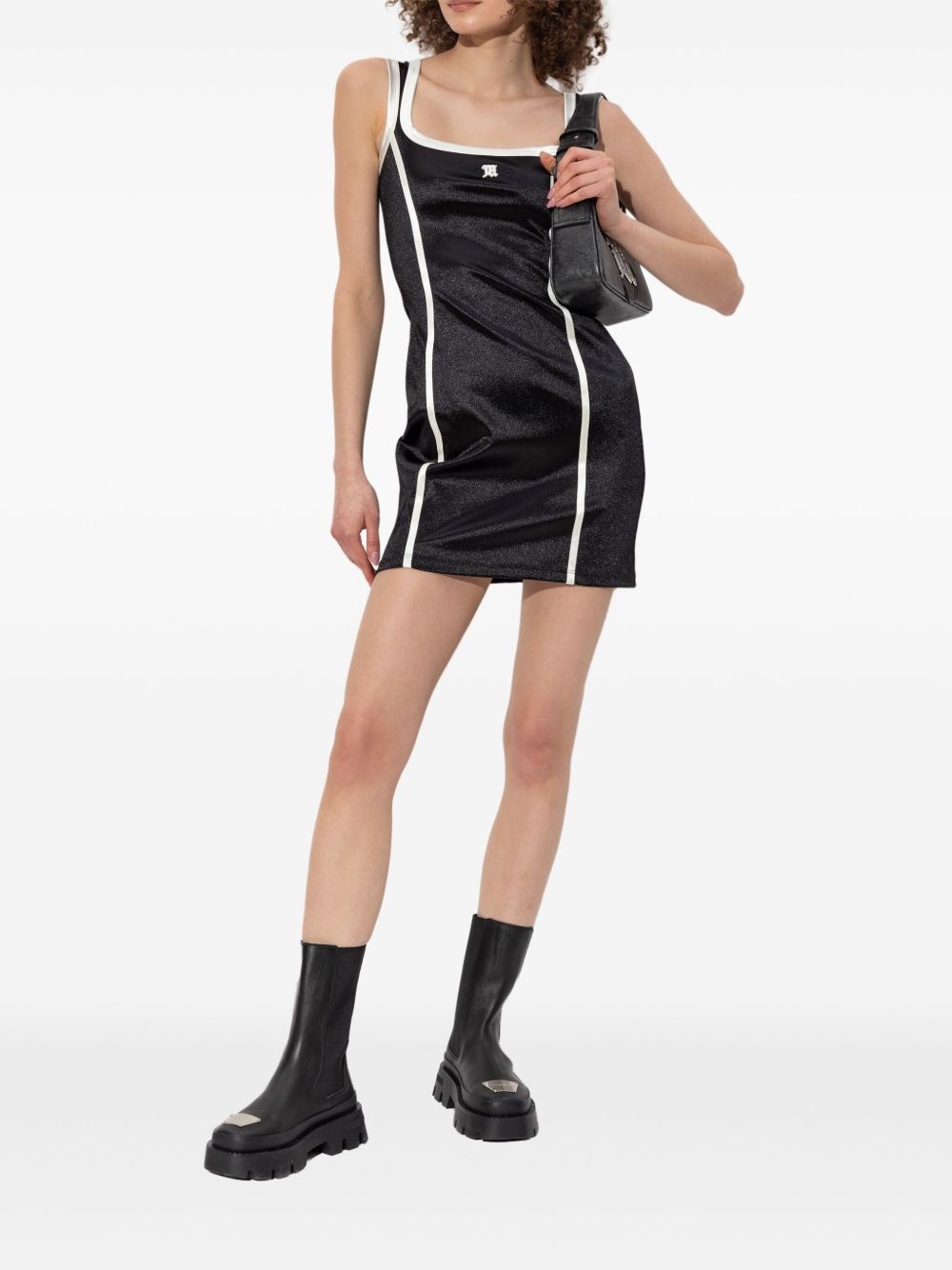 logo-embroidered mini dress - 5