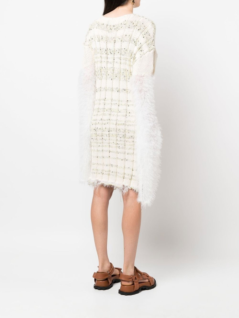 multi-knit midi jumper dress 4