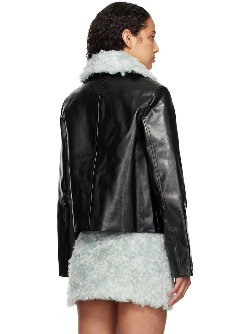 Black Maru Faux-Leather Jacket 3