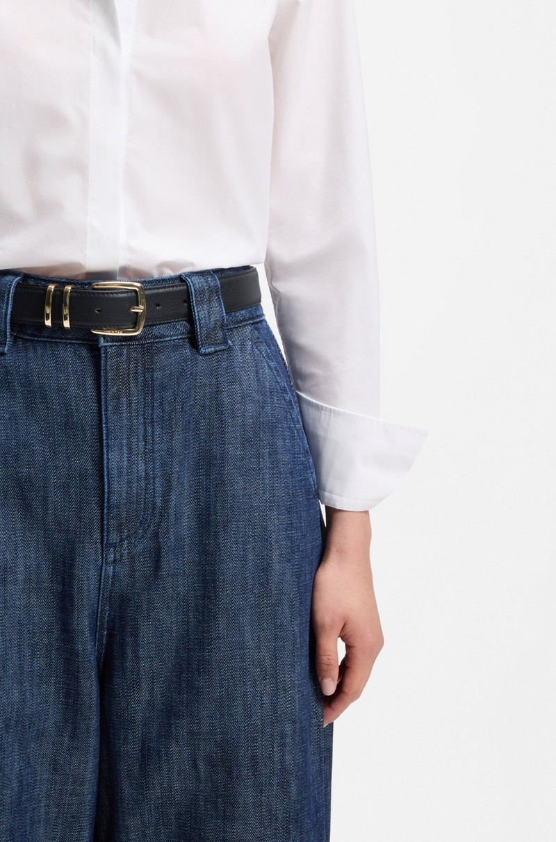 BOSS LEATHER BELT WITH TWIN METAL KEEPER outlook